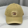 Détail de la casquette en coton kaki avec broderie 1977 et visière à effet usé pour un style rétro - Taille unique (58-60cm) / Khaki