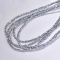 2mm rainbow hematite cube beads necklace with silver metallic luster on white background - 1 String (Approx. 210 Pieces) / Antique Silver (9#)