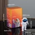 Astronaut desktop figurine in white and blue with its premium gift packaging box - Small Plated Blue Model B (Color Box)