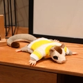 Sugar Glider Plüschtier im gelb gestreiften Pullover mit realistischen rosa Pfoten - 33*19cm / Gelb-weiße Streifen