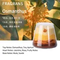 Osmanthus scented sand candle in glass jar with layered floral aromatic soy wax - Sunset Series - Osmanthus Scent