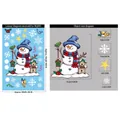 Christmas snowman and snowflake static window sticker decals for festive winter decoration - BQ393
