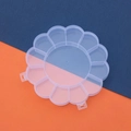 Transparent flower-shaped storage box with 13 compartments for beads and nail art supplies - Flower 13 Compartments/15.5x1.9cm