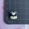Mini resin ghost accessory with skull face and ruler showing 1.5cm height for DIY crafts - Skull Head Ghost Accessory