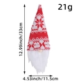 Christmas gnome wine bottle cover with red snowflake knitted hat, 33cm tall decoration - Red Snowflake