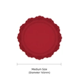 Sous-plat moyen en silicone rouge avec motif relief européen, diamètre de 165 mm - Moyen / 16.5cm de Diamètre / Cuivre Rétro