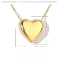 Diagramma tecnico che mostra la misura 25x24mm di un ciondolo a cuore dorato - VG472 Cuore Cavo Oro