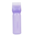 Purple hair dye applicator bottle with scale and comb nozzle for home hair styling - G1010 Bottle / Purple