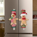 Set of two gingerbread man Christmas refrigerator handle covers for kitchen holiday decor - 2PCS / Gingerbread Man Fridge Handle Covers