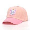 Berretto da baseball per bambini rosa acceso e rosa chiaro con ricamo di elefante a cartone - 52cm / Elefante Rosa (4#)
