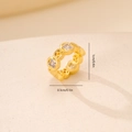 Macro view of gold spacer bead with clear cubic zirconia showing 1cm dimension detail - Gold Square Zirconia Mosaic
