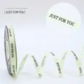 1cm mint green grosgrain ribbon with Just For You printing for gift wrapping - 1CM Grosgrain Ribbon [Teal just] 40 Yards