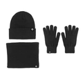 3-Piece Knit Warm Set / Black
