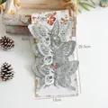 3er-Set silberne Glitzer-Schmetterlinge für den Weihnachtsbaum mit festlichem Dekor - Silberner kleiner Schmetterling (3er-Pack)