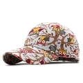 Casquette de baseball unisexe gris clair avec imprimé chouettes et branches - Réglable / Imprimé Hibou Gris Clair