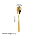 Cucchiaino da dessert minimalista in acciaio inox 304 dorato con dimensione di 11,7cm - Oro