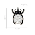 Creative beetle enamel pin featuring a brain texture design with 3.0cm height size - Brain Beetle (CC1065)