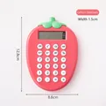 Pink strawberry shaped cartoon calculator for students with basic arithmetic functions - Pink/Red