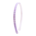 Detailed view of 1cm gradient hairband featuring colorful glitter fabric stripes - Purple Stripe