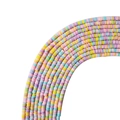 Cuentas de arcilla polimérica arcoíris de 4mm discos planos para joyería artesanal - Arcoíris Pastel