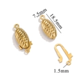 Golden stainless steel snap clasp jewelry connector for DIY necklaces and bracelets - D Gold