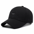 Classic black baseball cap with 1987 embroidery and honeycomb textured fabric finish - Adjustable / Black with Black Embroidery