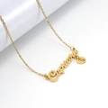 Collar de capricornio minimalista en acero inoxidable dorado con colgante de letras - Capricornio