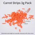Miniature polymer clay carrot shreds for DIY slime and nail art, 3g pack decoration - 0.8cm Shredded Carrot - Polymer Clay (3g Bag)
