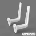 Heavy duty white plastic pegboard hooks dimensions 100mm height and 58mm length - Large L-Hooks 2Pcs - White