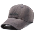 Berretto da baseball in denim grigio scuro lavato con scritte ricamate in stile vintage - Regolabile / grigio scuro
