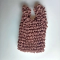 Dusty rose bubble stretch bag with high-elastic pleated fabric and tactile texture - Coffee