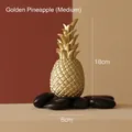 Nordic luxury golden resin pineapple ornament home decor medium size 18cm height - Medium / Gold