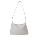 Bolso de hombro de tela Oxford blanco roto de gran capacidad con diseño estilo Hobo - Blanco