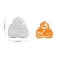 Three-tier Halloween pumpkin resin silicone mold for DIY candle holder and plaster craft - NO.6 Pumpkin Insert