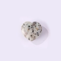 Polished heart-shaped natural dalmatian jasper stone for DIY jewelry and crafts - Tianshan Blue