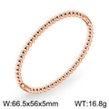 Bamboo style beaded stainless steel bangle in rose gold finish with 16.8g weight - Rose Gold Beaded Style (KB171029-KFC)