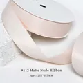 Nude matte milk silk ribbon roll 25mm x 25 yards for floral packaging and hair accessories - 2.5CM Wide * 25 Yards / Nude