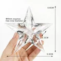 Transparent acrylic five-point star ornament with 5.6cm dimensions and 8mm socket hole - Large Smooth Star Accessory (8mm Socket)