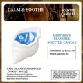 Geurkaars in de vorm van een schelp met blauwe was en sandelhout geurdecoratie - Donkerblauwe Schelp/Sandelhout Geur
