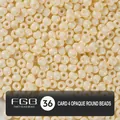 4mm beige opaque lacquered glass beads for DIY jewelry making and round bead crafting - EU 36