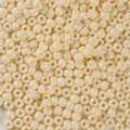 4mm beige opaque lacquered glass beads for DIY jewelry making and round bead crafting - EU 36