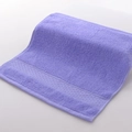 Soft purple cotton square towel with textured loop pile and elegant jacquard border - 34x34cm / Aegean Sea