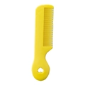 Gentle yellow baby hair comb with heart cutout handle and soft rounded teeth - Yellow