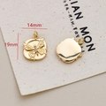 Detail eines 14x19mm Goldanhängers mit Schmetterling und Zirkonia auf Segeltuch - 10# Goldener Schmetterling