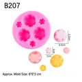 Stampo in silicone rosa multi-fiori per la produzione di saponi e di candele - B207 / Rosa
