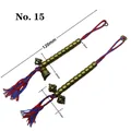 Tibetan Vajra bell counters for prayer beads with woven tassels and brass finish - 15#