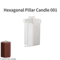Silicone hexagonal column candle mold 7.2cm height with 6cm opening for DIY crafts - Hexagonal Column