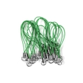 Green DIY phone lanyard with silver metal alloy connector and durable nylon cord loop - Dark Green