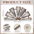 Industrial semicircular wooden gear wall decor with triangle hanger and vintage rust finish - Half Round Windmill Style (Y24Y50958_Q)
