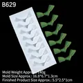 Silicone bow knot mold for fondant and clay with deep green decorative bow crafts - 1# Kelp Knot Style (B629) / Clear